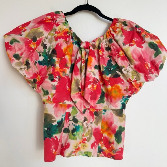 J. CREW Cecily top in floral stretch cotton poplin blend Size 4 NEW NWT - Picture 4 of 10